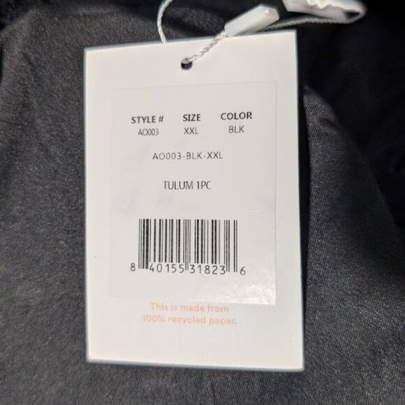 NWT Andie Swim | The Tulum One Piece in Flat Black (XXL) - Picture 7 of 16